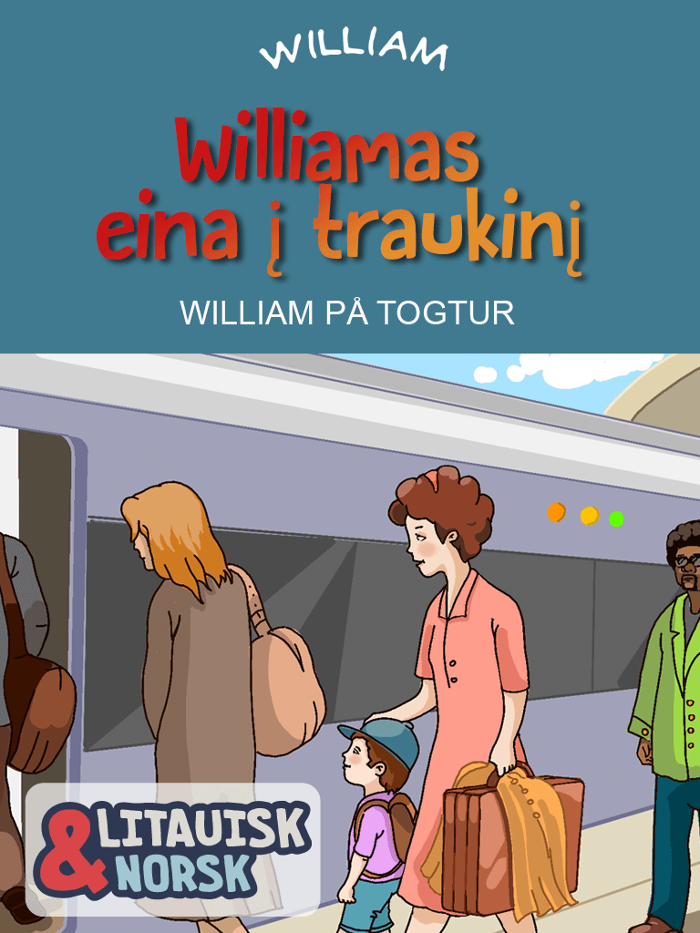 William på togtur Litauisk norsk cover forside