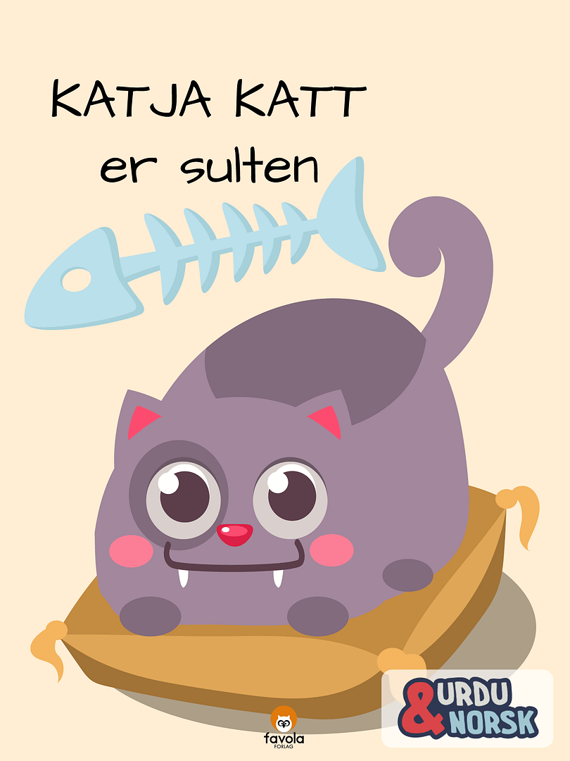 Katja Katt er sulten urdu norsk forside cover